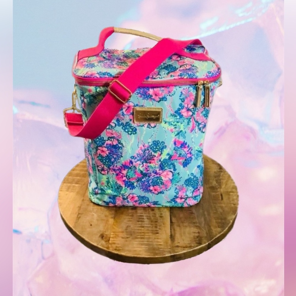 🌺 NWT Lilly Pulitzer Insulated Cooler w/ Shoulder Strap -Beach You To It - Large
